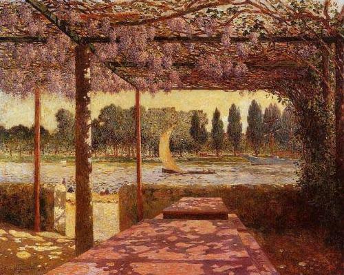 unknow artist The Trellis by the River oil painting image